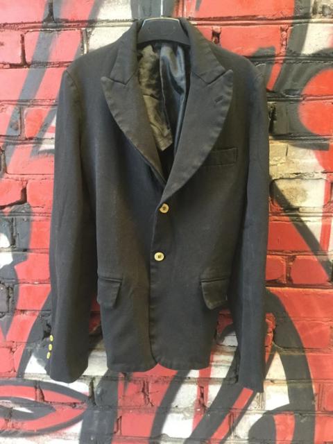 Comme Des Garçons ARCHIVE CDG black boiled polyester asymmetric jacket