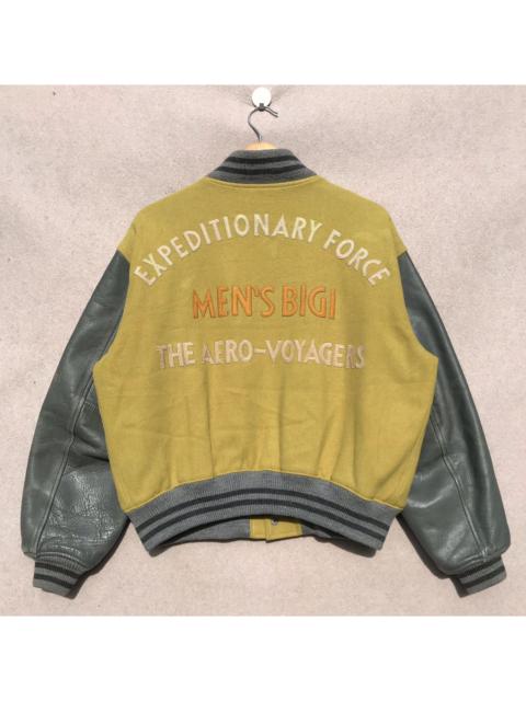 Other Designers Japanese Brand - 🔥Steals🔥Vintage Men's Bigi Varsity Wool Leather Jacket.