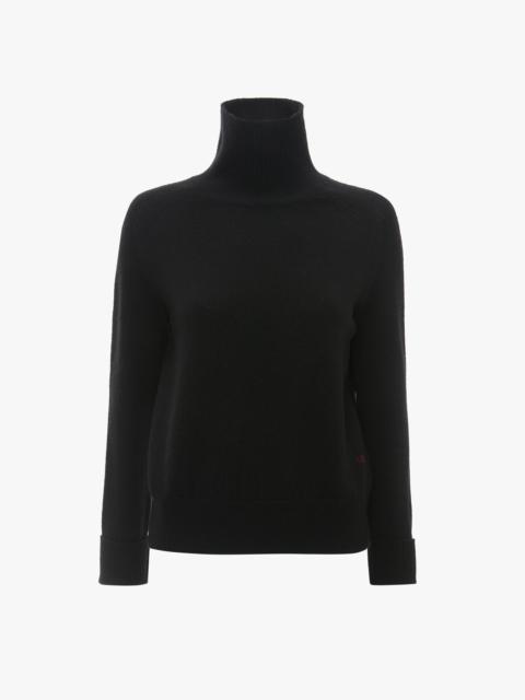 Victoria Beckham Polo Neck Jumper In Black