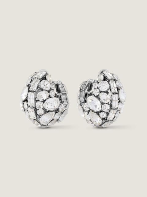 Givenchy BOLD CRYSTALS CLIP EARRINGS IN METAL AND CRYSTALS
