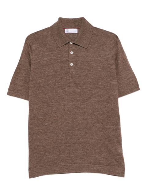 Brunello Cucinelli Brunello Cucinelli Men Linen And Cotton Blend Polo Shirt