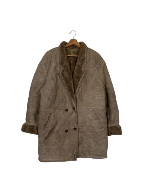 Other Designers Other - Authentic Leather Women Shearling Coat