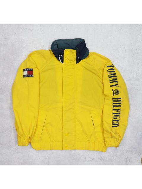 Other Designers Vintage 90s TOMMY HILFIGER Big Logo Embroidered Spellout Bomber Windbreaker Hoodie Jacket