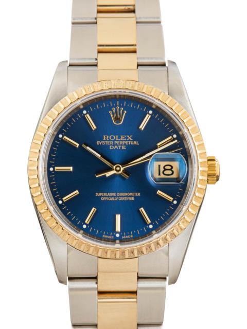ROLEX Used Rolex Date 15223 Blue Index Dial