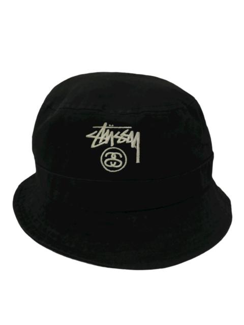 Stüssy Stussy Men’s Black Logo Embroidery Bucket Hat