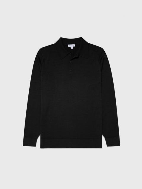 Sunspel Fine Merino Wool Polo Shirt