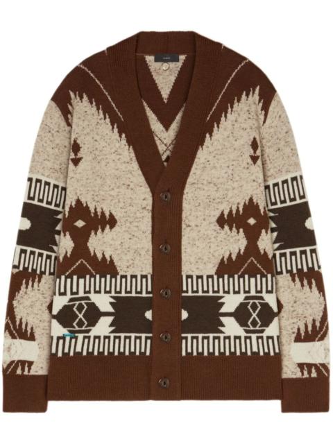 Alanui tribal-print knitted cardigan