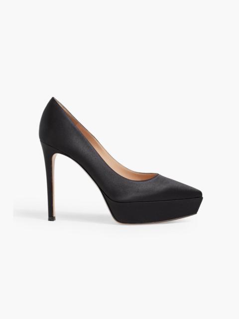 Gianvito Rossi Dasha satin platform pumps