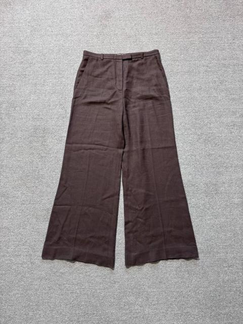 Loro Piana Loro Piana Brown Linen Wide-Leg Pants
