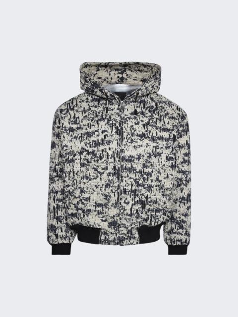Givenchy Lined Denim Hoodie Beige and Black