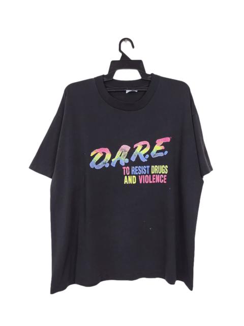 Vintage - Vtg D.A.R.E Shirt Big Logo Multicolour Print Out Nice Design