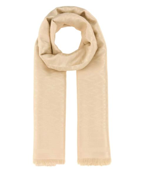 Valentino Valentino Garavani Women Cream Silk Blend Scarf