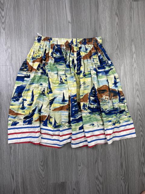 ISSEY MIYAKE SunaoKuwahara Issey Miyake Hawaiian Art Cotton Skirt