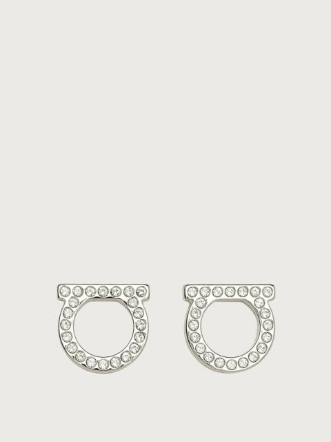 FERRAGAMO Gancini crystals earrings (L)