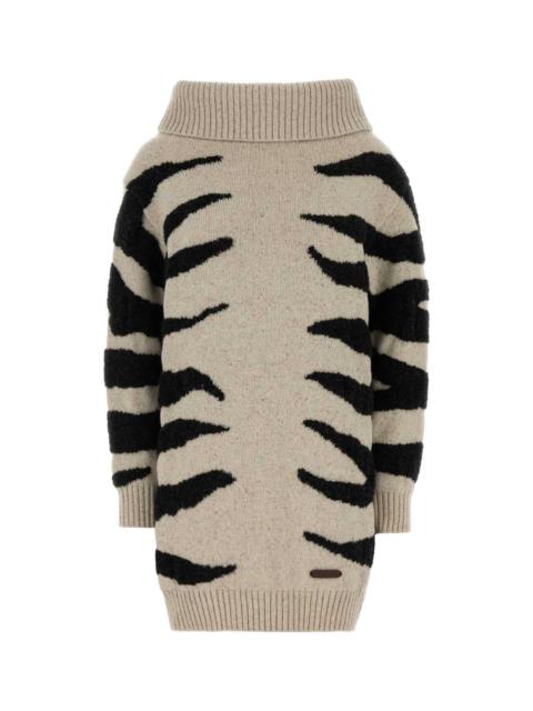 Moschino Moschino Women Sand Wool Blend Sweater Dress