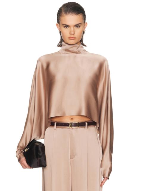 LAPOINTE Satin Caftan Top