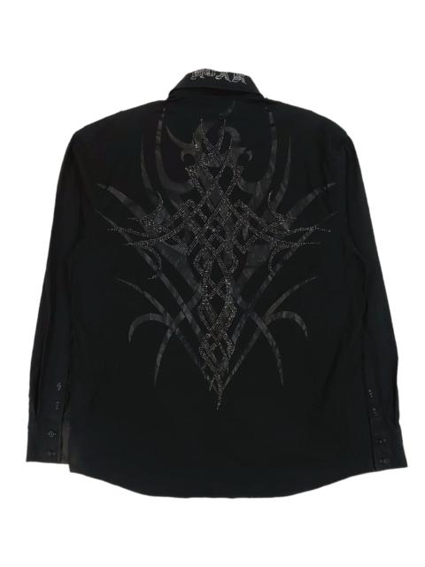 Other Designers RARE! ROAR BONDAGE L/SLEEVE BUTTON UP