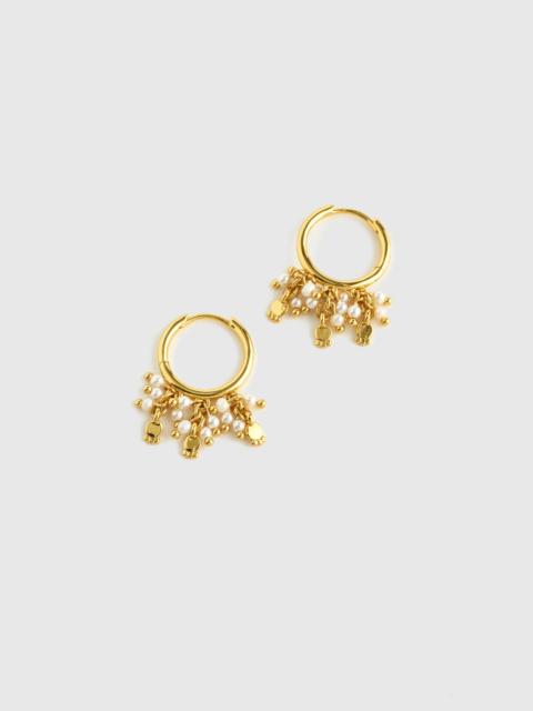 Madewell Freshwater Pearl Cluster Small Hoop Earrings