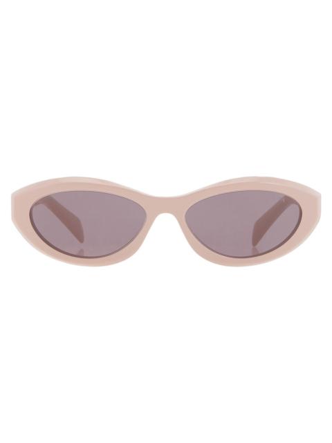 Prada Prada Dark Purple Irregular Ladies Sunglasses PR 26ZS 25B6X1 55