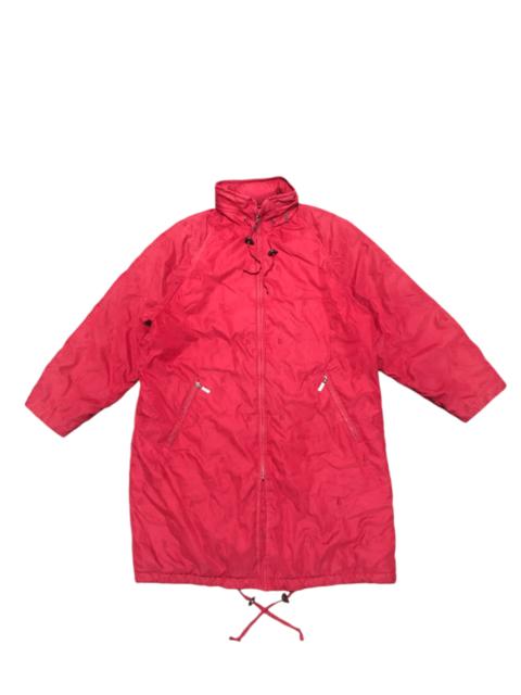 Burberry Vintage Burberrys Red Velvet Embroidered B Down Trench Coat