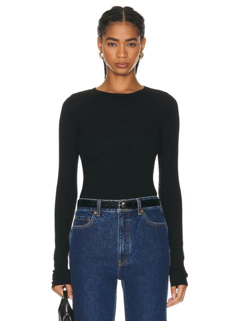 ÉTERNE Long Sleeve Fitted Top