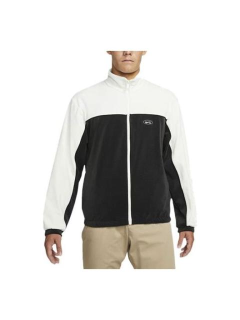 Nike Men's Nike Casual Logo Colorblock Velvet Skateboard Black Jacket DD0574-010