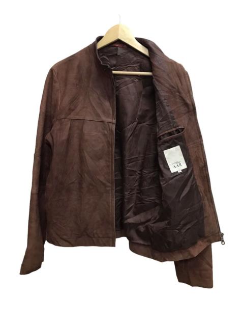 Yohji Yamamoto VINTAGE YOHJI YAMAMOTO D’URBAN A.A.R. BROWN LEATHER JACKET