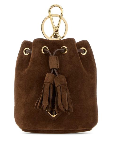 Prada Prada Women Chocolate Suede Pouch