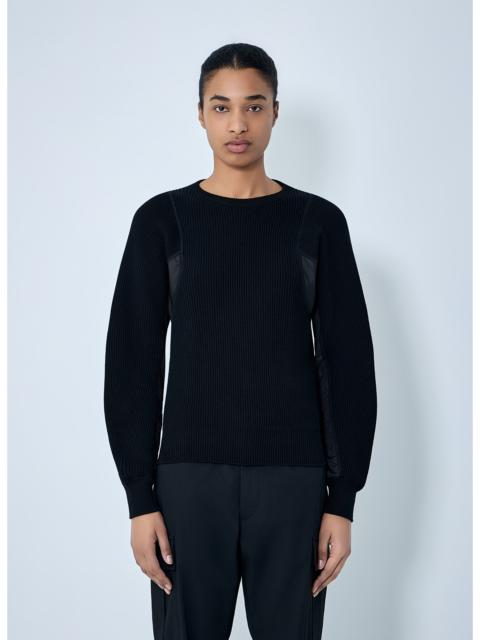 Moncler Moncler Women Ribbed Knit Sweater With Contrast Panels