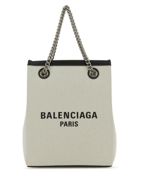 Balenciaga Woman Sand Canvas Duty Free Handbag