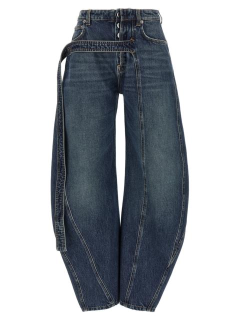 Jean Paul Gaultier The Blue Denim Strap Jeans Light Blue
