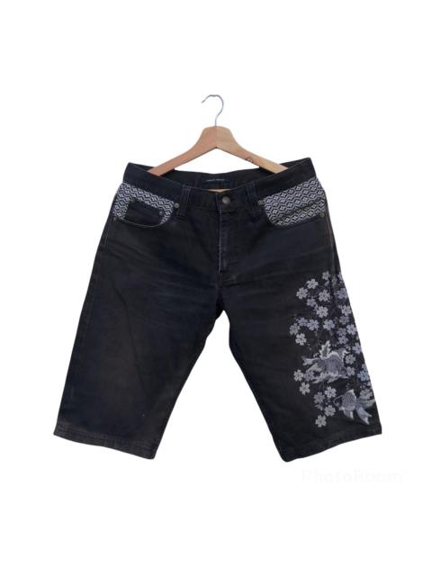 Other Designers Japanese Brand - MEMORY SPECIAL SUKAJAN SHORT DENIM BIG LOGO FISH COILS