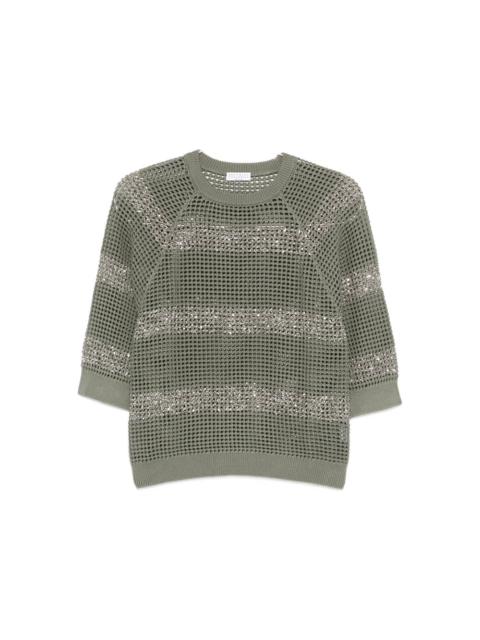 Brunello Cucinelli Sweaters Green/Silver