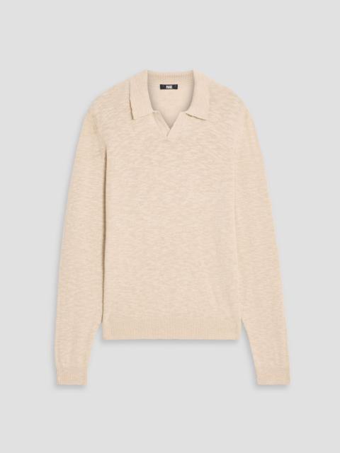 Other Designers Valdez cotton and linen-blend polo sweater