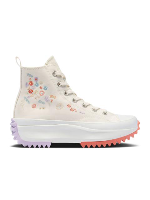 Converse RUN STAR HIKE PLATFORM HIGH 'EMBROIDERED FLORAL - EGRET'