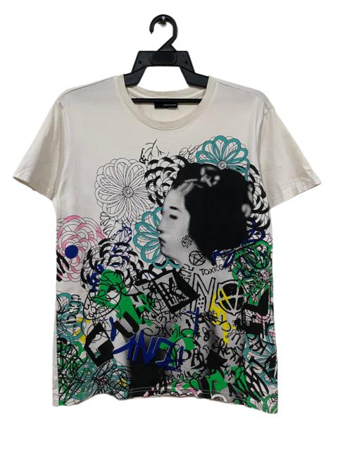DSQUARED2 Rare Dsquared2 Japanese Geisha Anarchy PopArt Distressed Tee