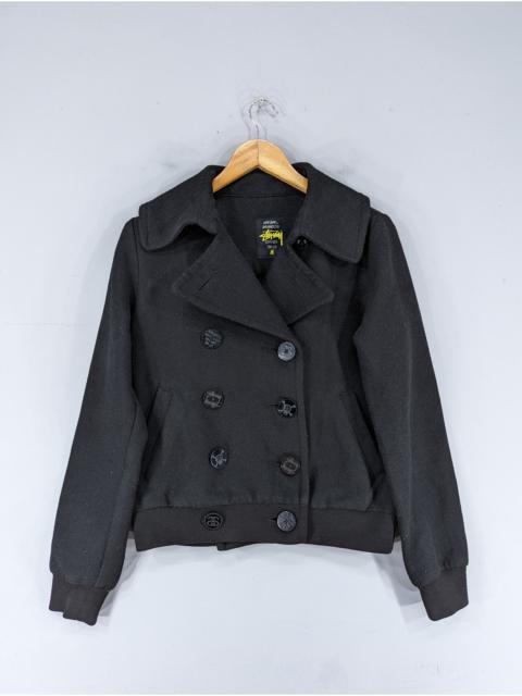 🔥RARE🔥Stussy Double Breasted Peacoat Wool Jacket