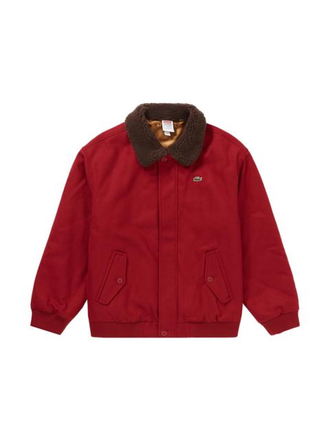 Supreme Supreme LACOSTE Wool Bomber Jacket Red