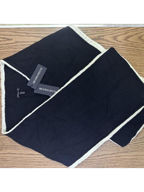 Ann Demeulemeester Ann Demeulemeester Jane Wool Scarf Black Off White
