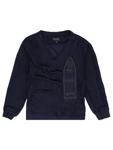 WHO DECIDES WAR Who Decides War Gathered Collegiate Pullover 'Indigo'