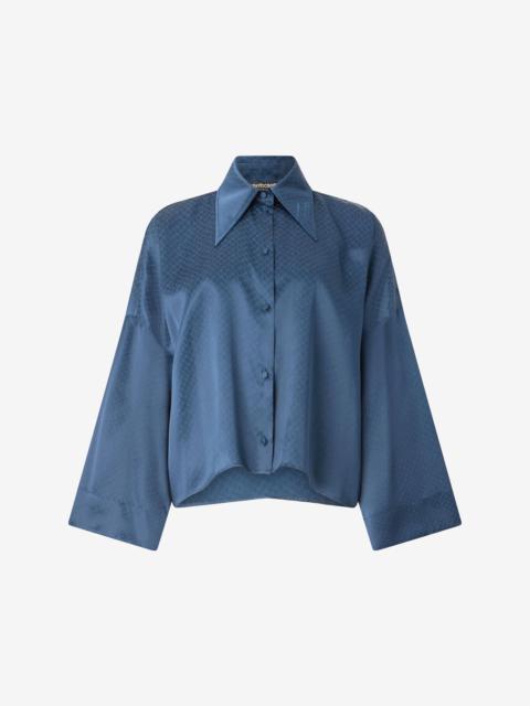 Roberto Cavalli Silk Shirt With Snake-Effect Pattern