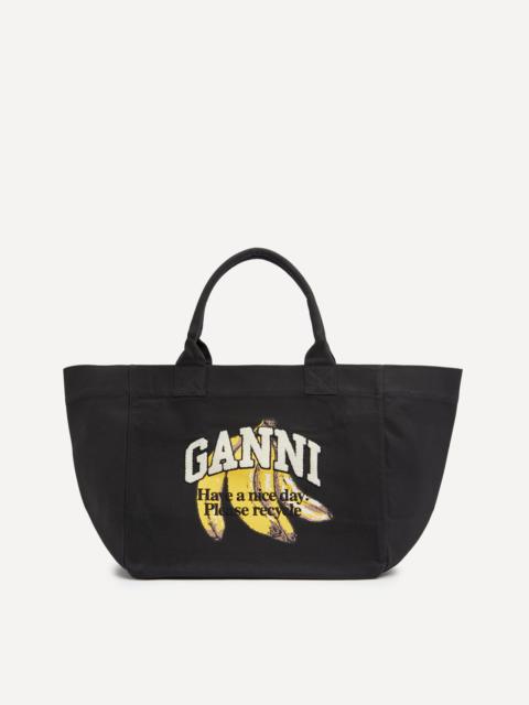GANNI Banana Print Tote Bag