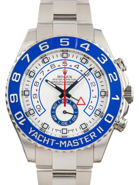 ROLEX Used Rolex Yacht-Master II White Dial Ref 116680 Blue Bezel