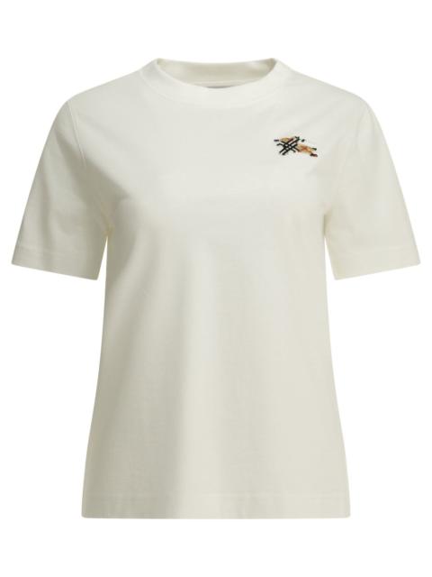 Burberry Burberry Knight Check Crew-neck T-shirt White
