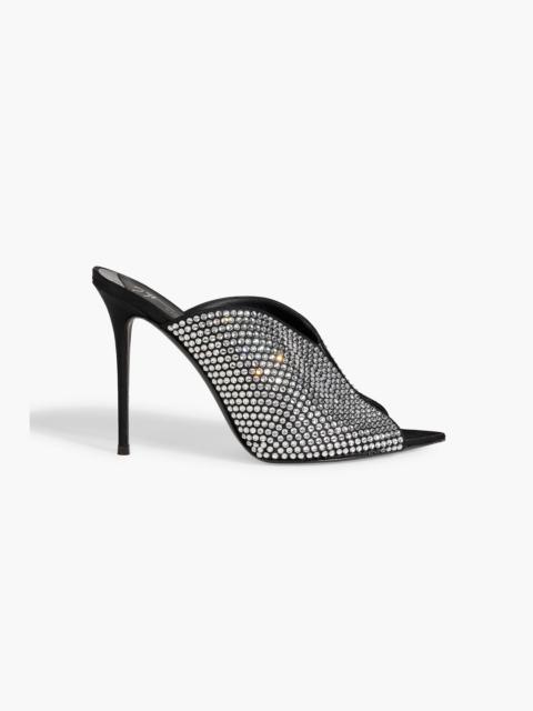 Giuseppe Zanotti Intriigo Sparkle crystal-embellished satin mules