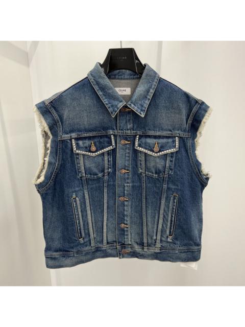 CELINE Celine Studded Denim Vest