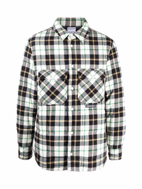 Marcelo Burlon County Of Milan LOGO PATCH PLAID SHIRT
