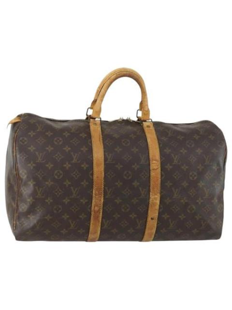 Louis Vuitton Keepall leather travel bag