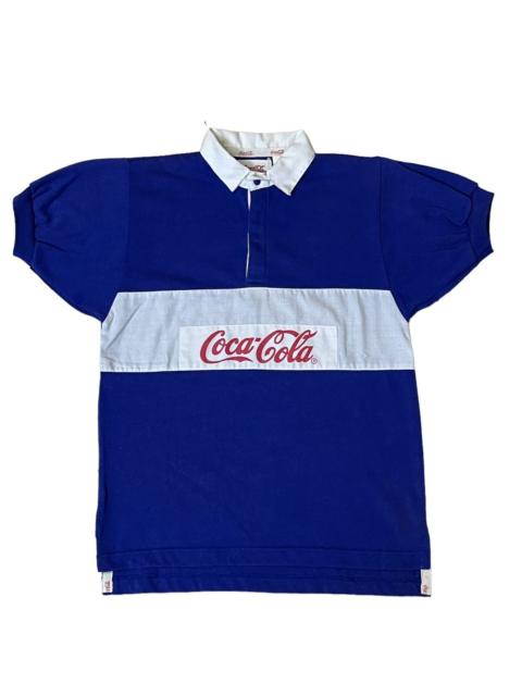 Other Designers NICE💥VINTAGE KIDS COCA COLA RUGBY SHORT SLEEVE SHIRT