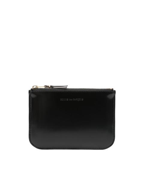 zip-top leather coin purse